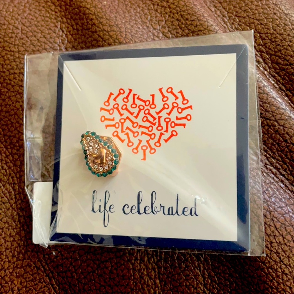 KEEP Rare Avocado 🥑 Rosegold and Green Pave Charm